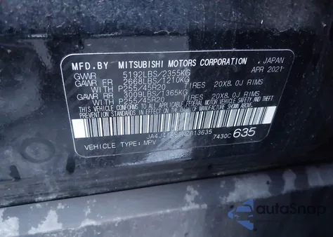 2022 Mitsubishi Outlander Es 2.5 S-Awc from USA, damaged, VIN JA4J4TA82NZ013635